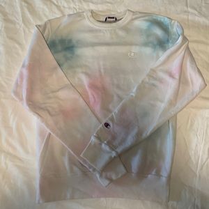 Tie dye champion crew neck sweatshirt